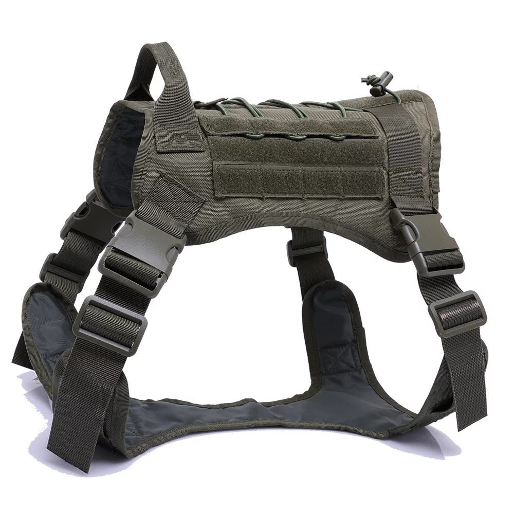 Military Tactical Dog Harness – Heavy-Duty Service Vest for Training & Outdoor Adventure