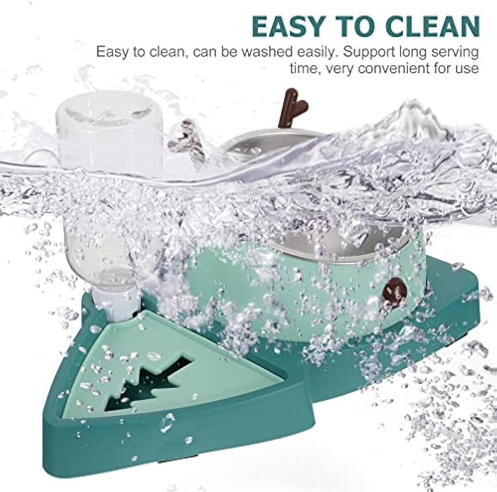 Dog Slow Feeder Bowl with Stainless Steel Insert – Anti-Choke & Detachable Water Tray