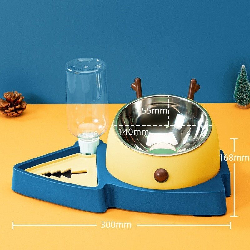 Dog Slow Feeder Bowl with Stainless Steel Insert – Anti-Choke & Detachable Water Tray