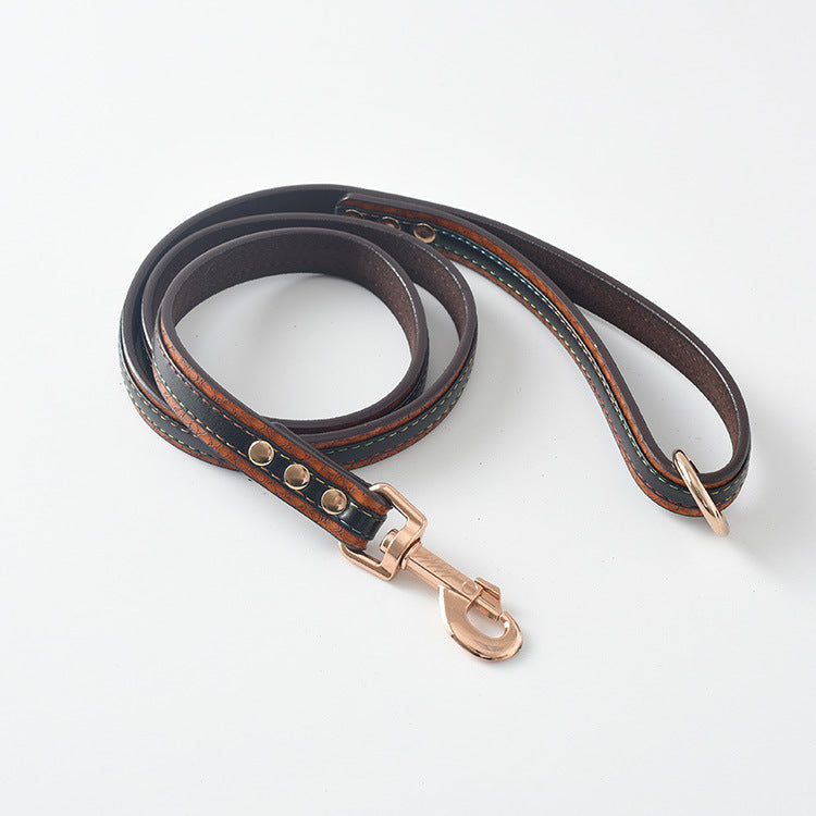 Premium Faux Leather Dog Collar & Leash Set – Durable & Adjustable