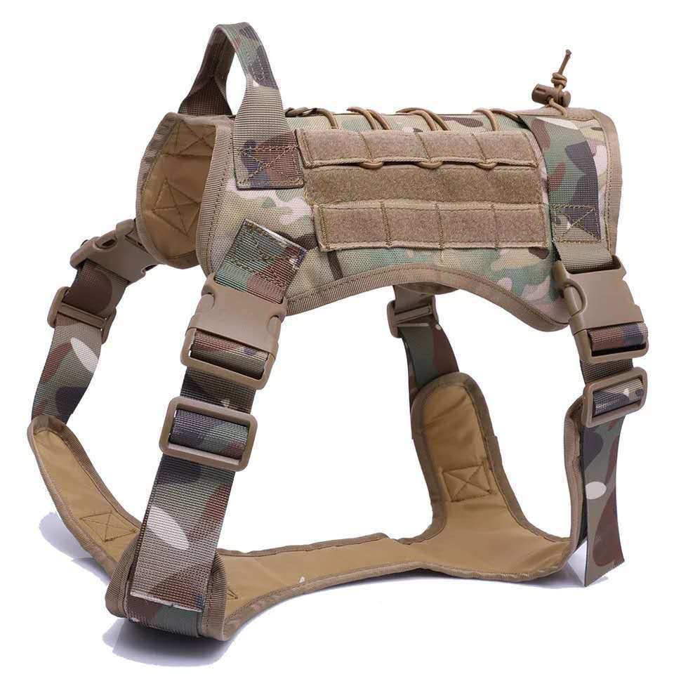 Military Tactical Dog Harness – Heavy-Duty Service Vest for Training & Outdoor Adventure