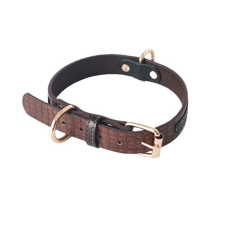 Premium Faux Leather Dog Collar & Leash Set – Durable & Adjustable
