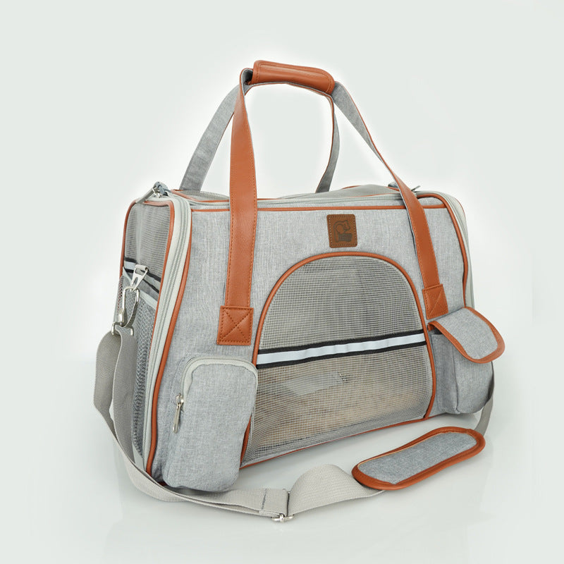 Dog Carrier Travel Bag – Soft-Sided Pet Car Seat & Airline Approved Carrier