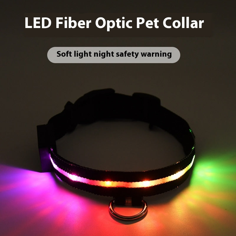 Rechargeable LED Dog Collar – USB Luminous Night Safety Light