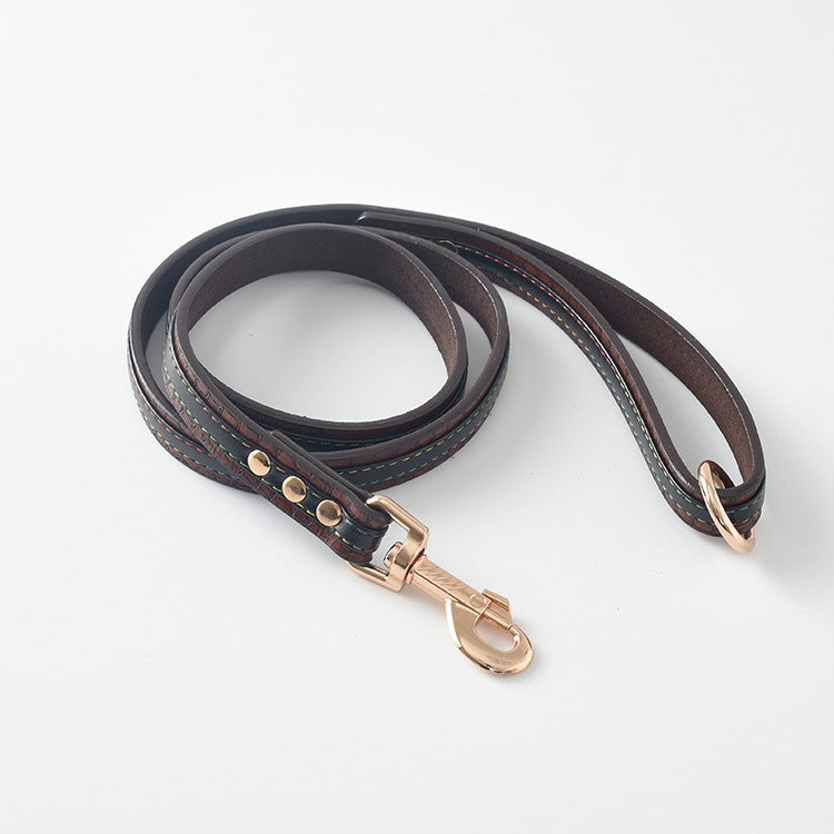 Premium Faux Leather Dog Collar & Leash Set – Durable & Adjustable