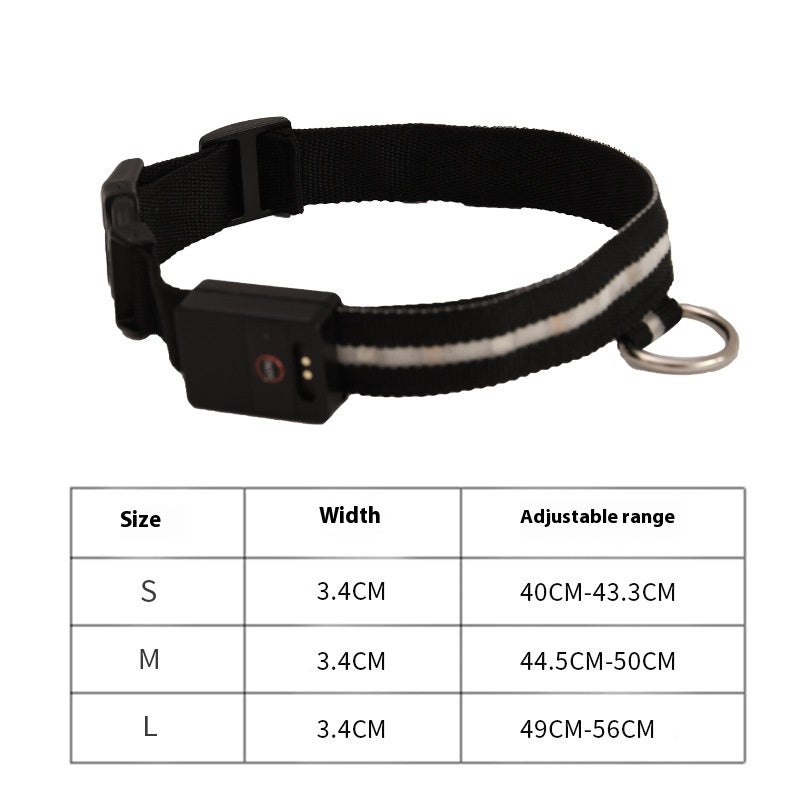 Rechargeable LED Dog Collar – USB Luminous Night Safety Light