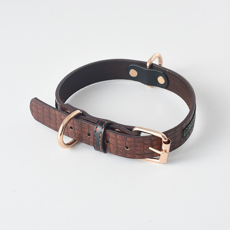Premium Faux Leather Dog Collar & Leash Set – Durable & Adjustable