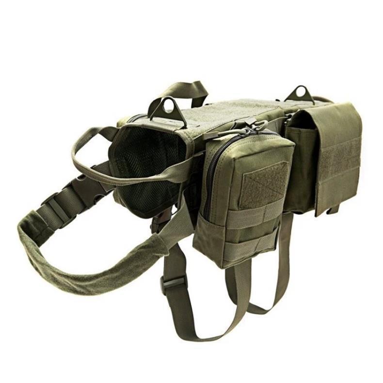 Tactical Dog Harness MOLLE Vest – Adjustable Military Style for Working Dogs