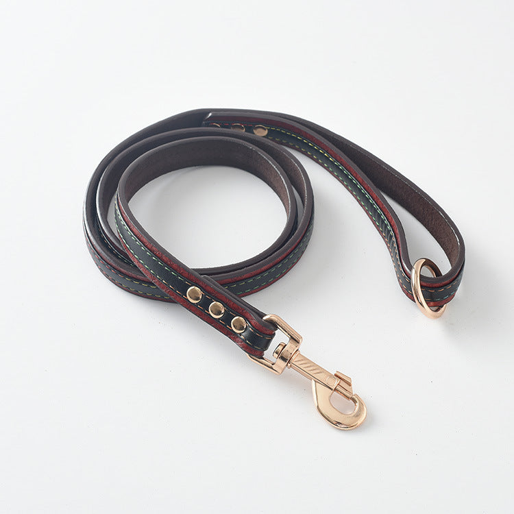 Premium Faux Leather Dog Collar & Leash Set – Durable & Adjustable