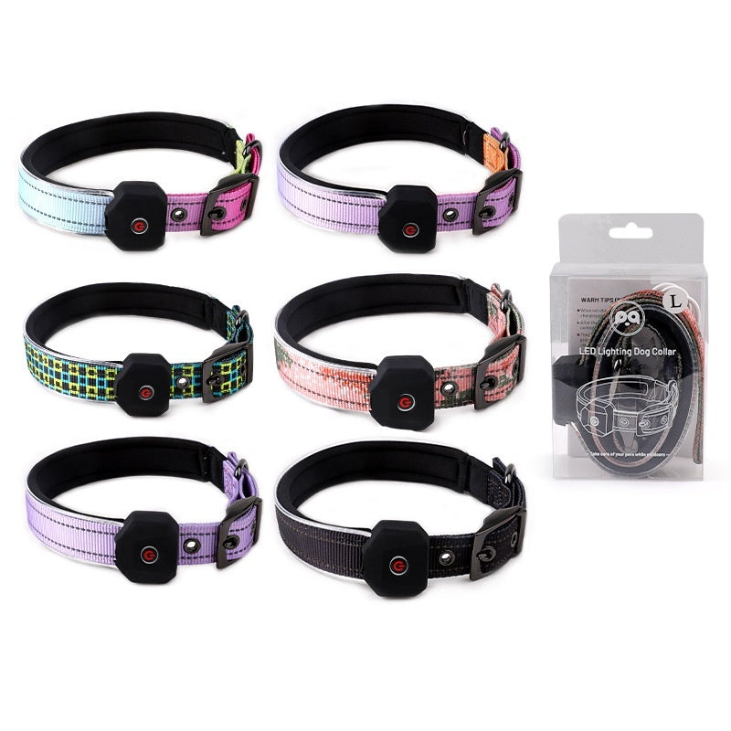 Rechargeable LED Dog Collar – USB Luminous Night Safety Light