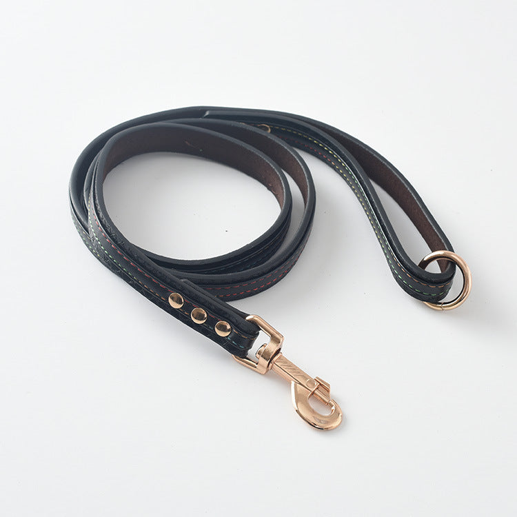 Premium Faux Leather Dog Collar & Leash Set – Durable & Adjustable