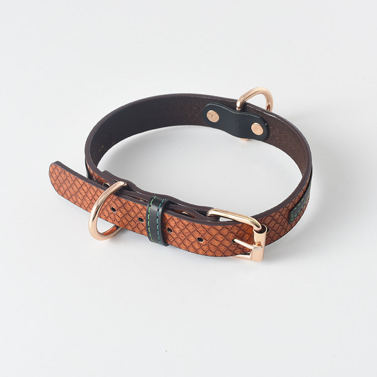 Premium Faux Leather Dog Collar & Leash Set – Durable & Adjustable