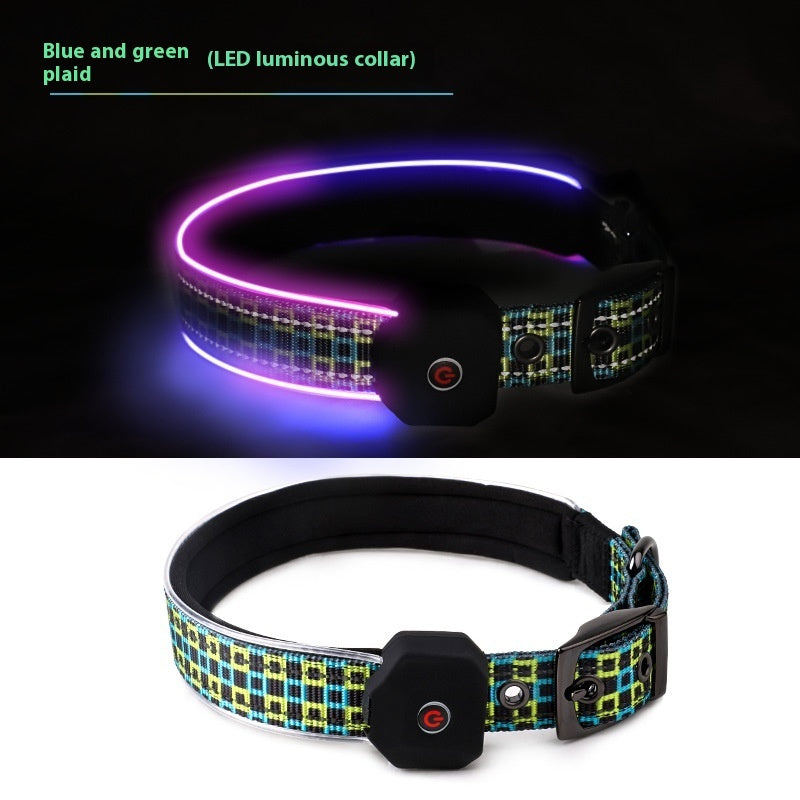 Rechargeable LED Dog Collar – USB Luminous Night Safety Light
